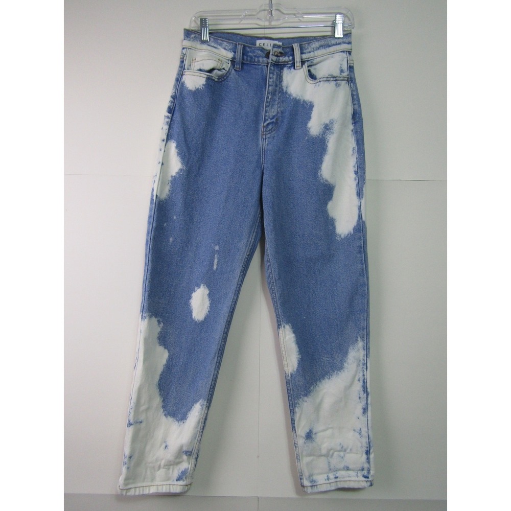 Cello Blue Acid Wash Tapered Jeans size 7 Indie High Rise Streetwear Y2K‎ 90s